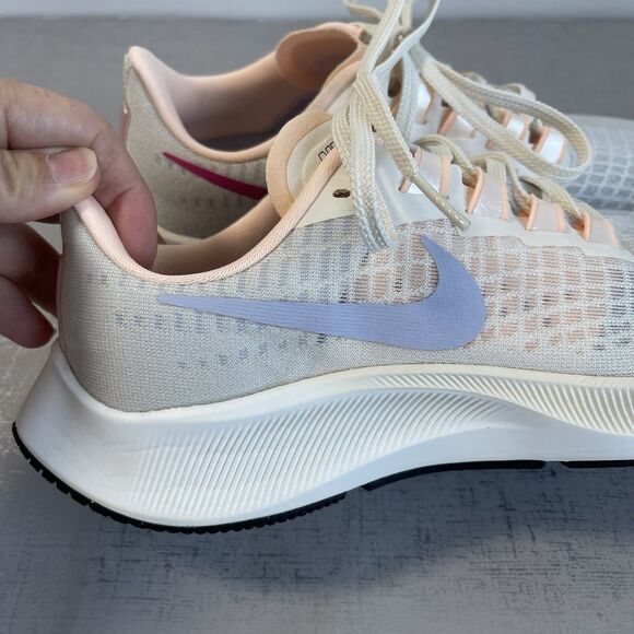 Nike Shoes Womens Size 7.5 Air Zoom Pegasus 37 Pale Ivory Running Sneakers - Picture 6 of 16